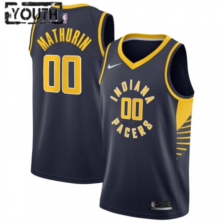 NBA Børn Trøje Indiana Pacers Bennedict Mathurin 00 2022-23 Nike Icon Edition Navy Swingman
